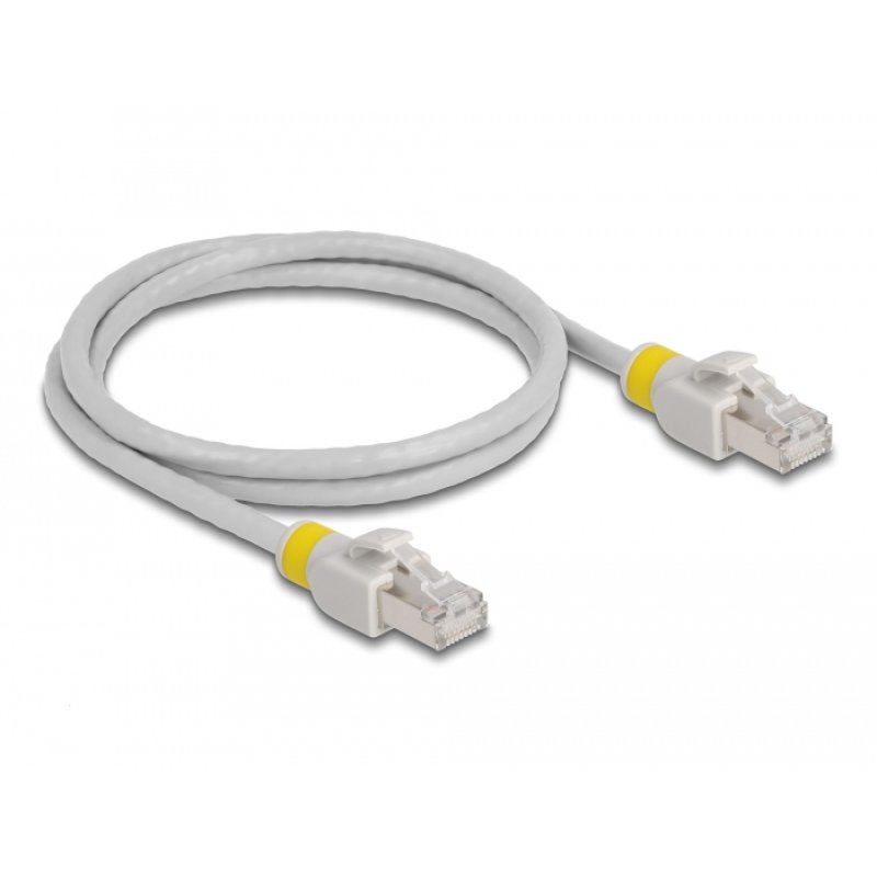 DeLOCK Câble de réseau RJ45 Cat.6A S/FTP avec clips de couleur, 1 m