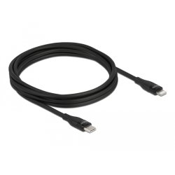 DeLOCK Câble de données et de chargement USB Type-C vers Lightning pour iPhone, iPad et iPod, noir 2 m MFi