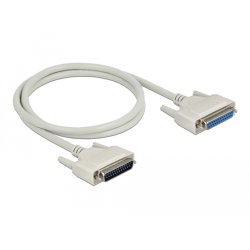 DeLOCK Serial Cable D-Sub 25 male to female 1 m