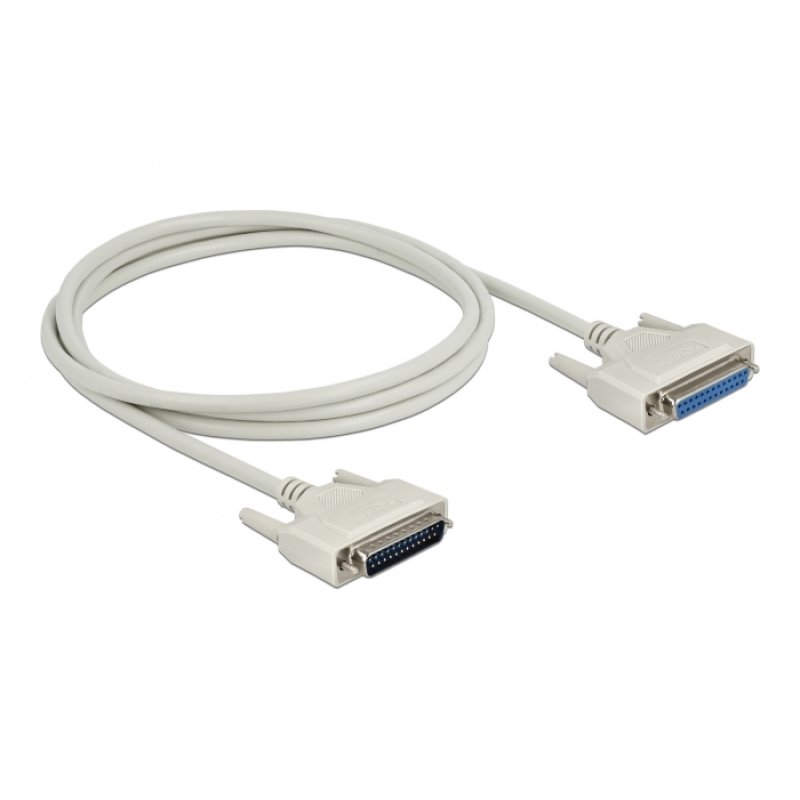 Delock Serielles Kabel D-Sub 25 Stecker zu Buchse 2 m