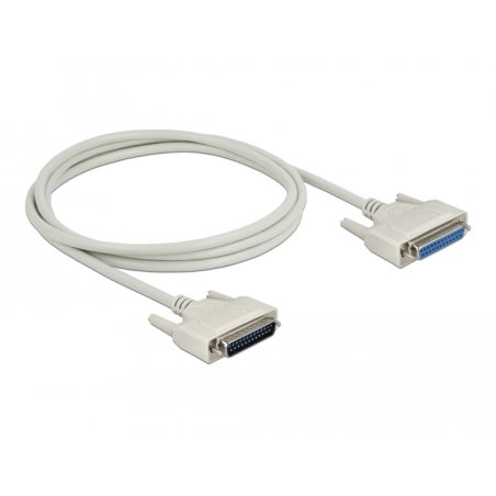 Delock Serielles Kabel D-Sub 25 Stecker zu Buchse 2 m