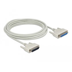 Delock Serielles Kabel D-Sub 25 Stecker zu Buchse 5 m