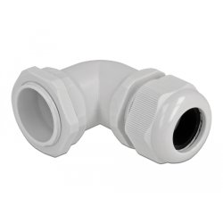DeLOCK Presse-étoupe PG29 angulé 90° gris