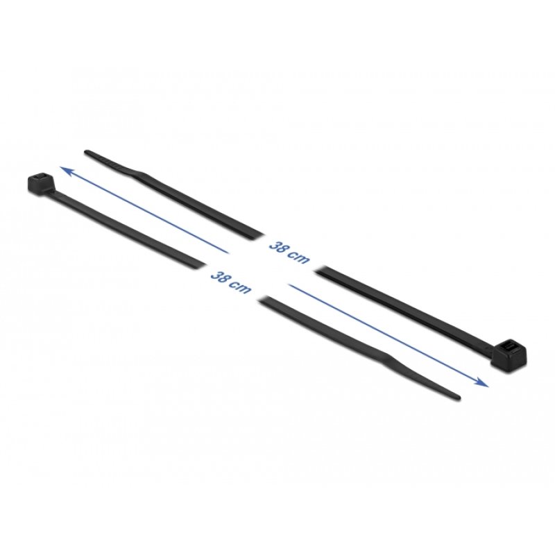 Delock Kabelbinder hitzebeständig L 380 x B 4,8 mm schwarz 100 Stück