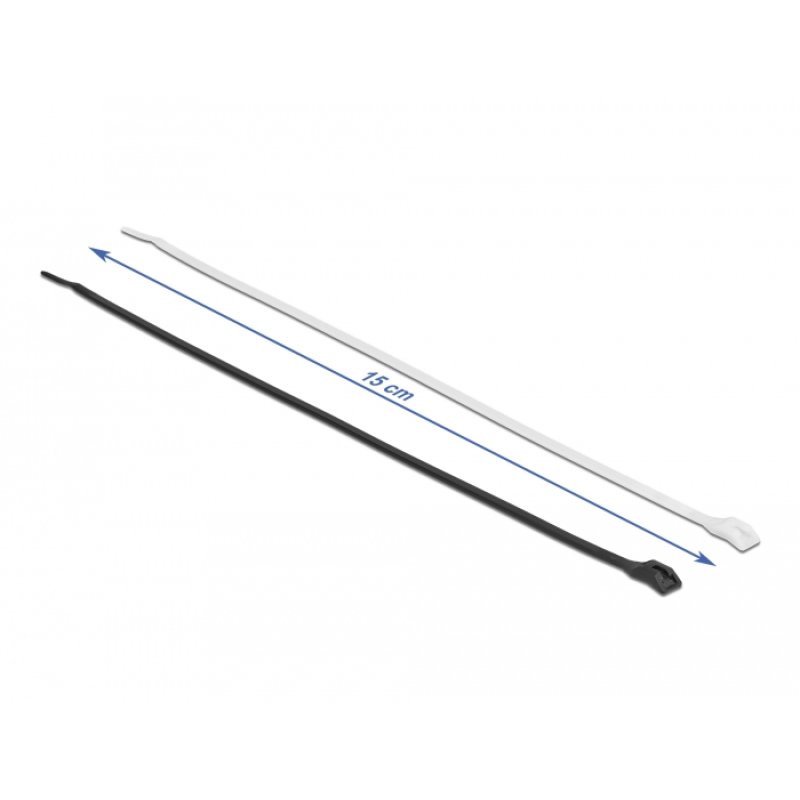Delock Kabelbinder mit flachem Kopf L 150 x B 3,6 mm 100 Stück