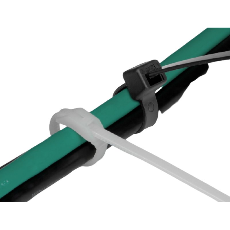 DeLOCK Cable tie with flat head L 150 x W 3.6 mm 100 pieces