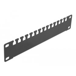 DeLOCK 10″ Cable support rail 1U black