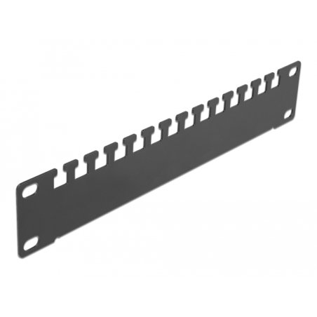 DeLOCK Rail de support de câbles 10″, 1 unité, noir