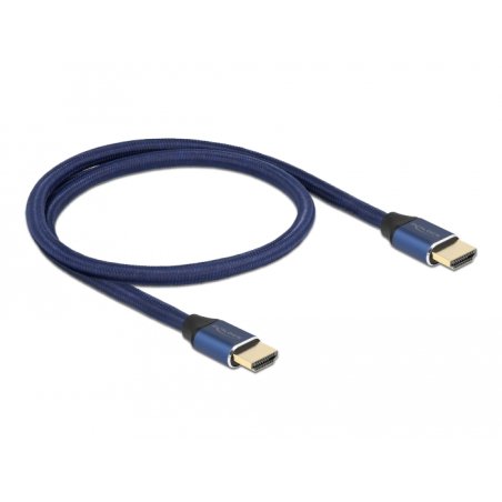 DeLOCK Câble HDMI à ultra haute vitesse, 48 Gbps 8K 60 Hz bleu 0,5 m certifié