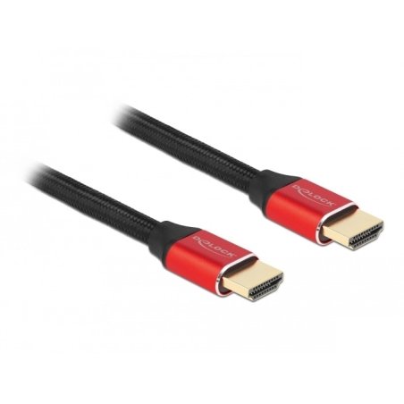 DeLOCK Câble HDMI à ultra haute vitesse, 48 Gbps 8K 60 Hz rouge 3 m certifié