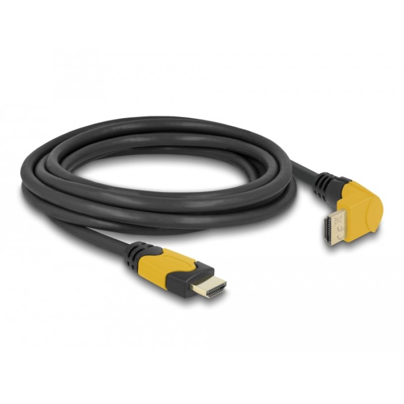 DeLOCK High Speed HDMI cable male straight to male 90° upwards angled 48 Gbps 8K 60 Hz 3 m