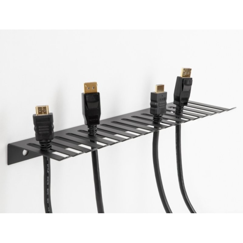 DeLOCK Cable holder 325 x 90 mm for wall mounting grey