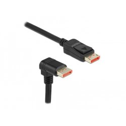 DeLOCK DisplayPort cable male straight to male 90° downwards angled 8K 60 Hz 1 m