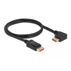 DeLOCK DisplayPort cable male straight to male 90° right angled 8K 60 Hz 1 m