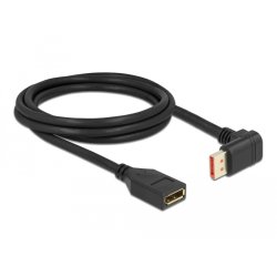 DeLOCK Câble d’extension DisplayPort mâle angulé de 90° vers le bas à femelle 8K 60 Hz 2 m