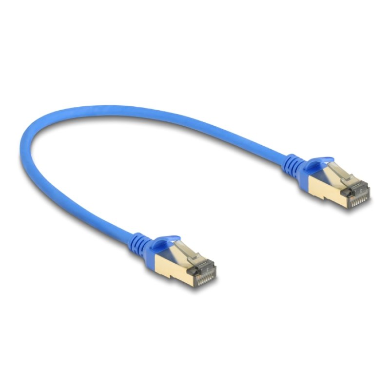 DeLOCK RJ45 Network Cable Cat.8.1 F/FTP Slim 0.3 m blue