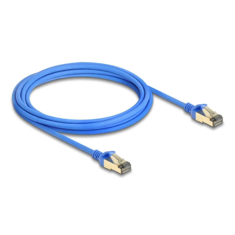 DeLOCK RJ45 Network Cable Cat.8.1 F/FTP Slim 3 m blue