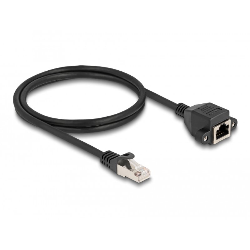 DeLOCK RJ50 Extension Cable male to female S/FTP 1 m black