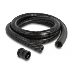 DeLOCK Cable protection sleeve 2 m x 28.5 mm with 2 x PG21 conduit fitting set black