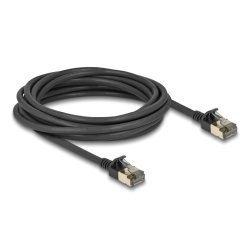 DeLOCK Câble de réseau RJ45 Cat.8.1 F/FTP Slim Pro, 5 m, noir