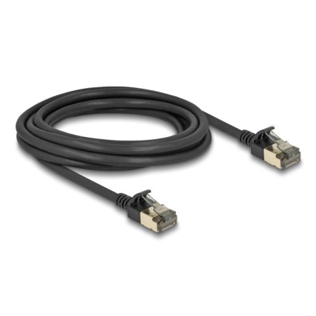 DeLOCK Câble de réseau RJ45 Cat.8.1 F/FTP Slim Pro, 3 m, noir
