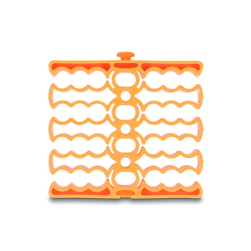 DeLOCK Cable Organizer with 24 cable entries orange