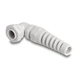 DeLOCK Cable Gland with strain relief 90° angled PG9 grey