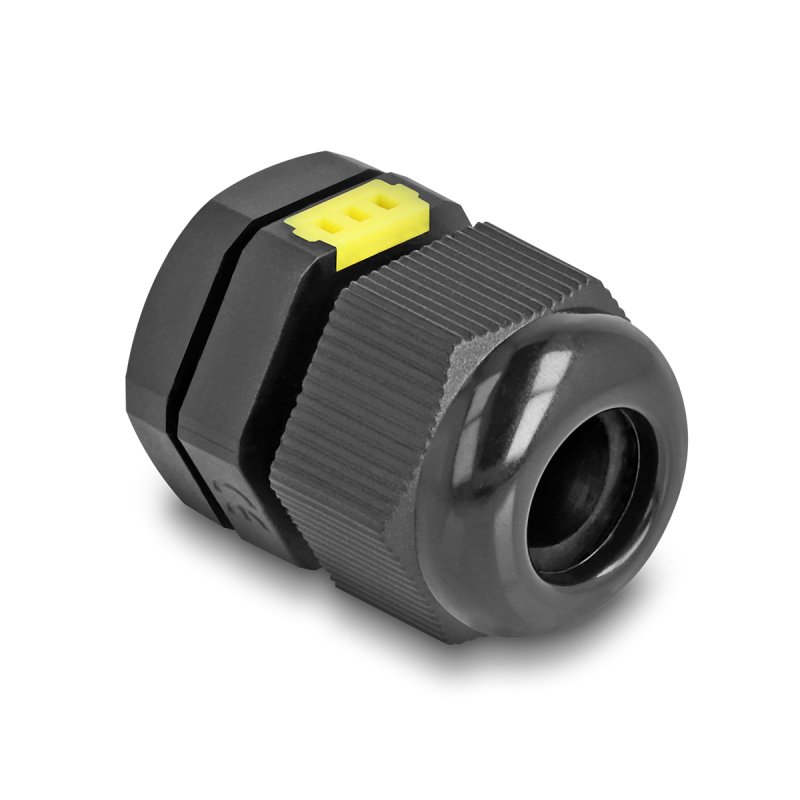 Delock Kabelverschraubung M16 mit Belüftung IP68 staub- und wasserdicht schwarz 2 Stück