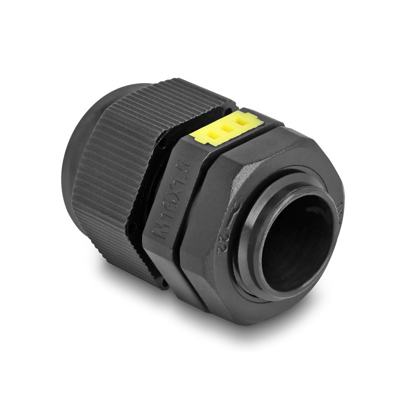 DeLOCK Cable Gland M16 with ventilation IP68 dust and waterproof black 2 pieces