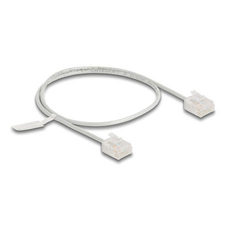 DeLOCK RJ45 Network Cable Cat.6 UTP Ultra Slim 0.5 m grey with short plugs