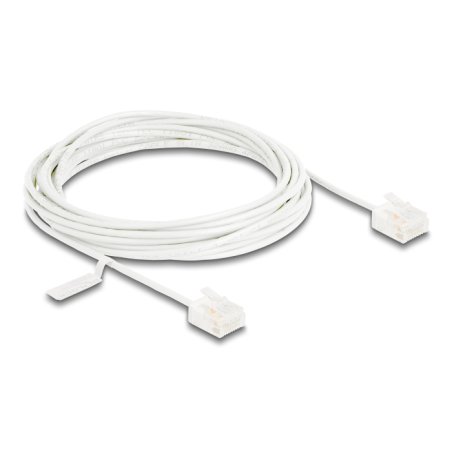 DeLOCK RJ45 Network Cable Cat.6 UTP Ultra Slim 5 m white with short plugs