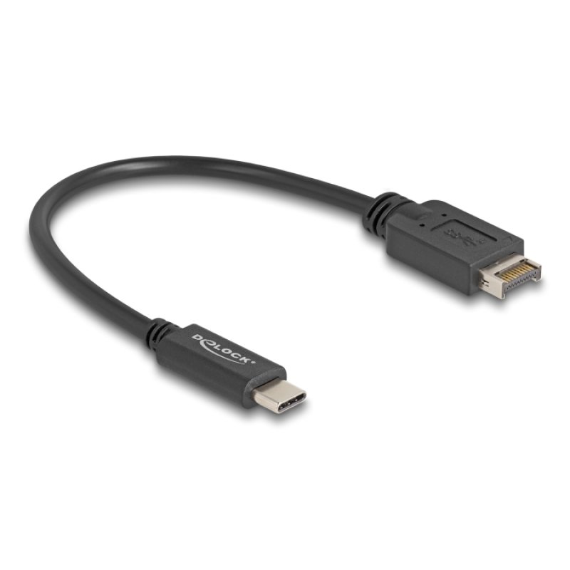 DeLOCK Câble USB 10 Gbps Type-E Key A 20 broches mâles vers USB Type-C mâle 25 cm