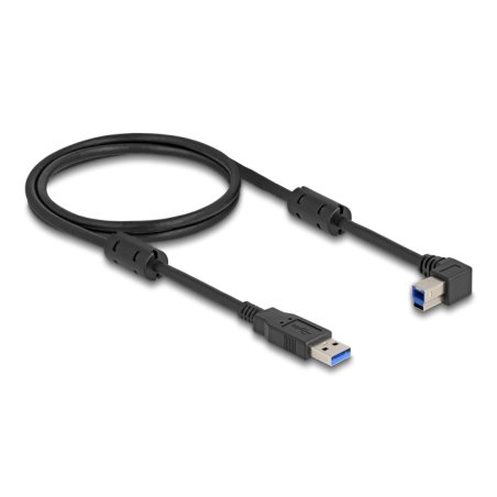 DeLOCK USB 5 Gbps Câble Type-A mâle vers Type-B mâle 90° angulée à gauche 1 m