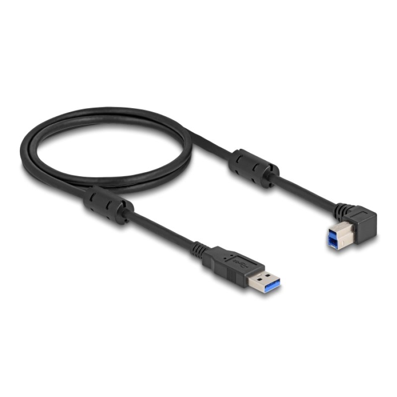 Delock USB 5 Gbps Kabel Typ-A Stecker zu Typ-B Stecker 90° rechts gewinkelt 1 m