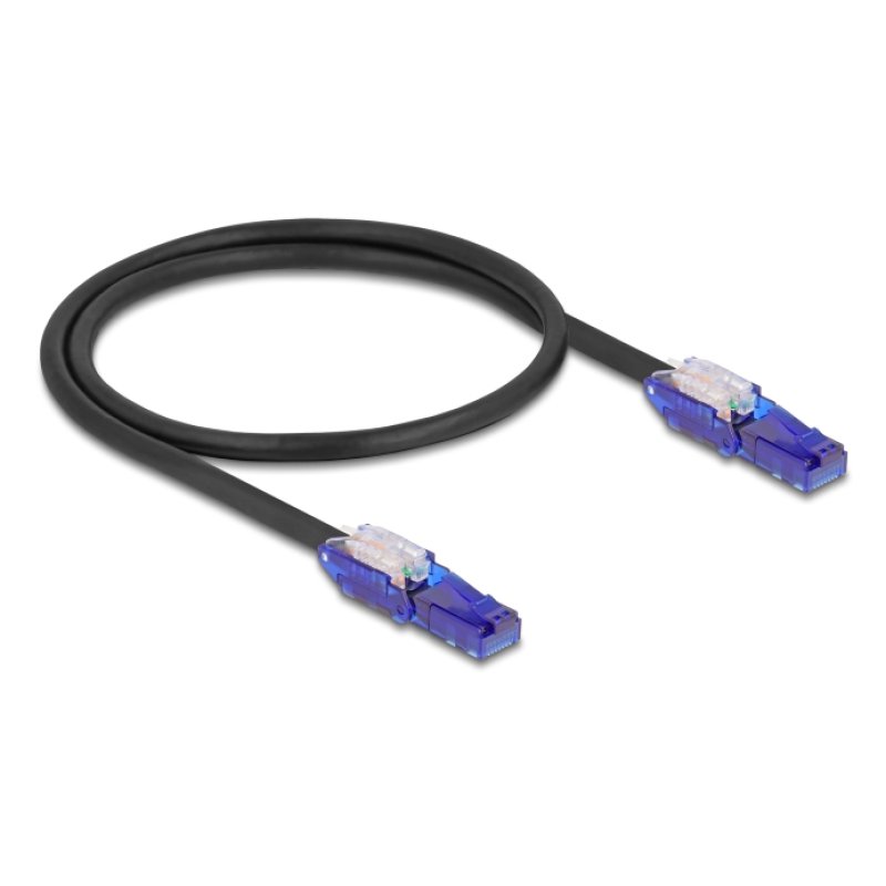 DeLOCK 80925 câble de réseau Noir, Violet 0,5 m Cat6 U/UTP (UTP)