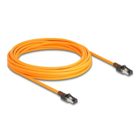 Delock RJ45 Netzwerkkabel mit USB Type-C™ Portfinder Funktion Self Tracing Cat.6A S/FTP 7,5 m orange