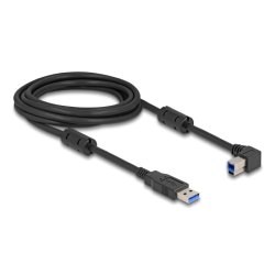 DeLOCK USB 5 Gbps Câble Type-A mâle vers Type-B mâle 90° angulée à gauche 3 m