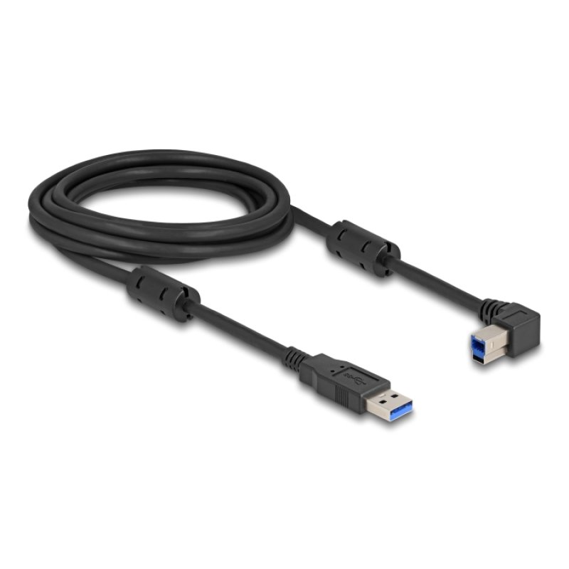 DeLOCK USB 5 Gbps Cable Type-A male to Type-B male 90° left angled 3 m