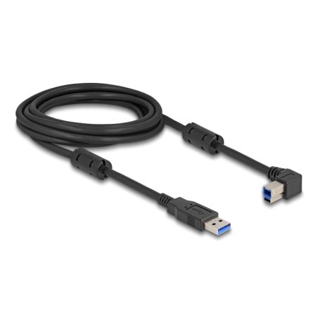 Delock USB 5 Gbps Kabel Typ-A Stecker zu Typ-B Stecker 90° links gewinkelt 3 m