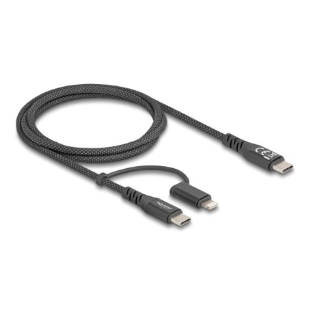 DeLOCK 81170 USB cable USB 2.0 1 m USB C USB C/Lightning Black