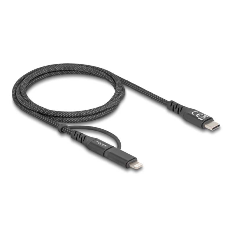 DeLOCK 81170 USB cable USB 2.0 1 m USB C USB C/Lightning Black