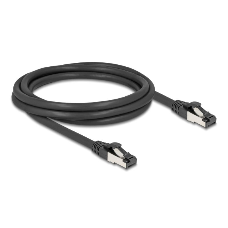 Delock RJ45 Netzwerkkabel Cat.8.1 S/FTP 2 m bis 40 Gbps schwarz