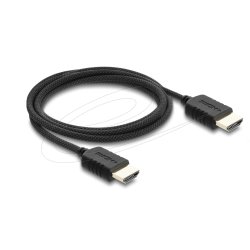 DeLOCK Coaxial High Speed 8K 60 Hz 48 Gbps with braided coating 2 m HDMI cable HDMI Type A (Standard) Black