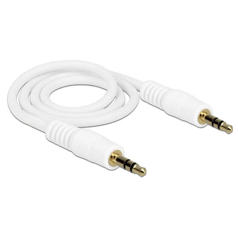 DeLOCK 0.5m 3.5mm M/M audio cable White