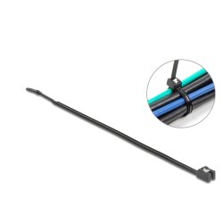 Delock Kabelbinder selbstschneidend L 280 x B 4,8 mm 50 Stück schwarz
