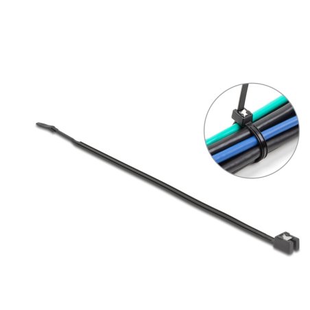 Delock Kabelbinder selbstschneidend L 280 x B 4,8 mm 50 Stück schwarz