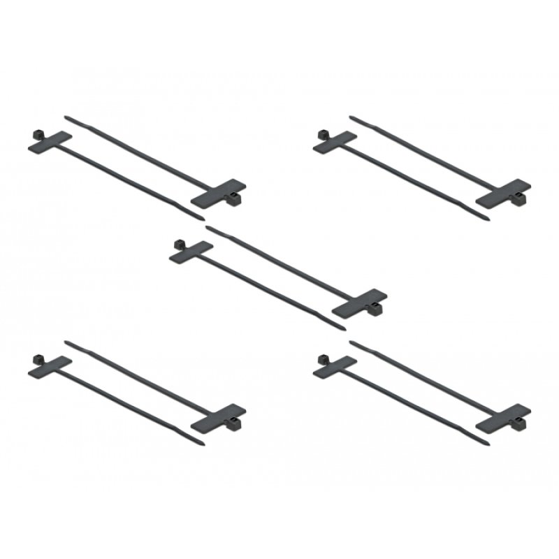 Delock Kabelbinder mit Beschriftungsfeld L 200 x B 2,5 mm schwarz 10 Stück