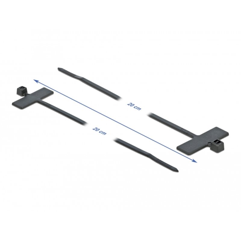 Delock Kabelbinder mit Beschriftungsfeld L 200 x B 2,5 mm schwarz 10 Stück