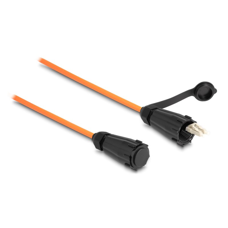 DeLOCK Câble de fibre optique LC Duplex à LC Duplex avec capuchon de protection multimode, OM2 IP68, étanche à la