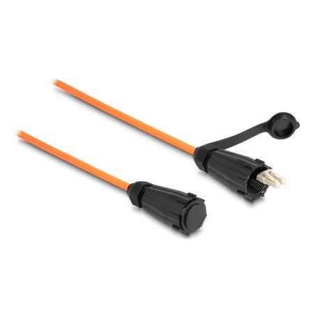 DeLOCK Optical fiber cable LC Duplex to LC Duplex with protective cap multi-mode OM2 IP68 dust and waterproof 3 m